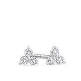 Diamond Triangle Earrings in 9ct White Gold