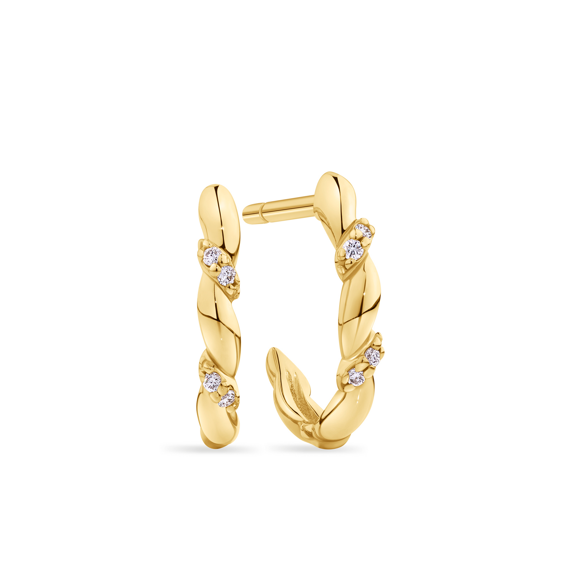 Diamond Earrings in 9ct Yellow Gold