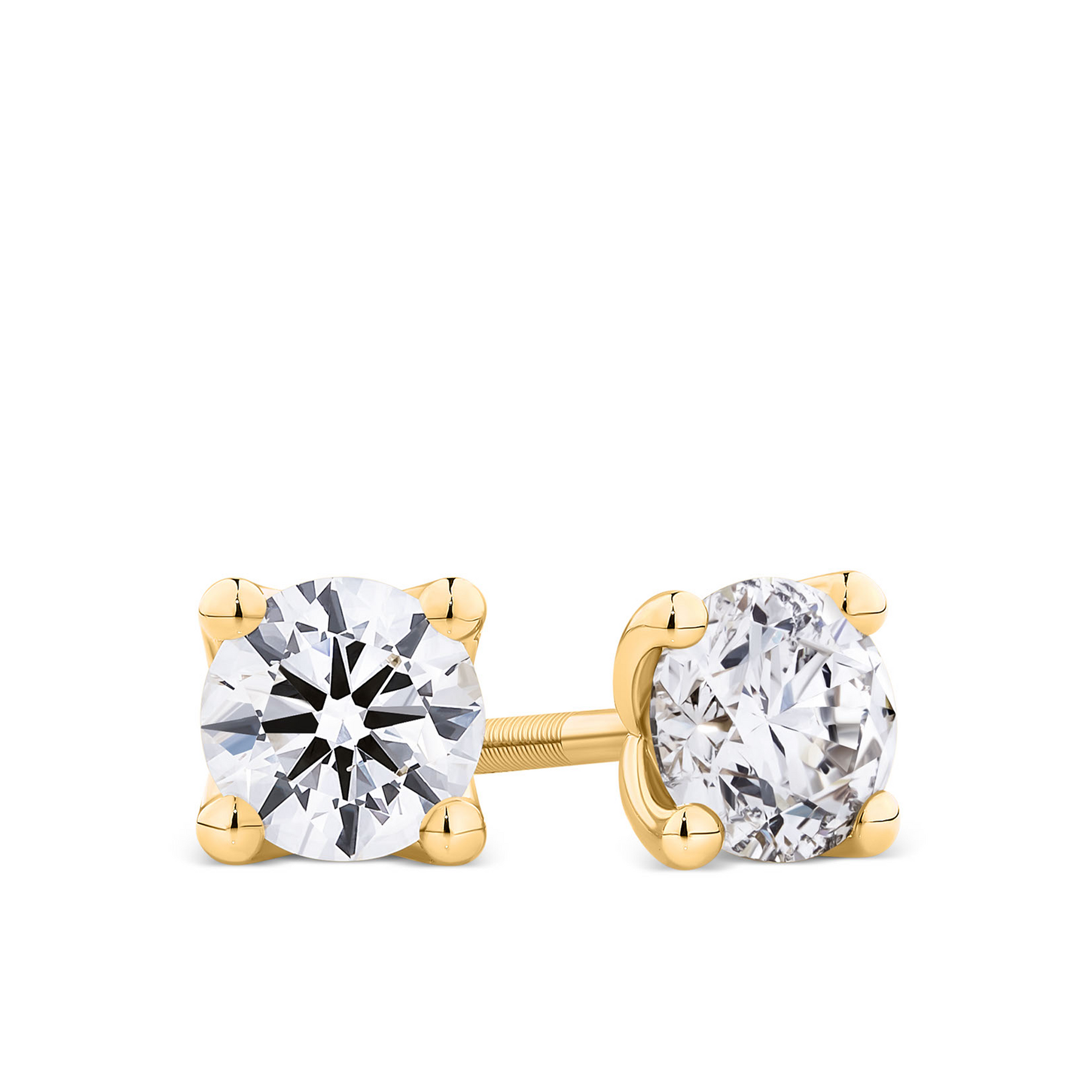 1.00ct TW Diamond Earrings in 18ct Yellow Gold