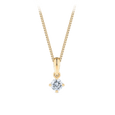 0.25ct TW Solitaire Diamond Pendant in 18ct Yellow Gold