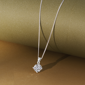 Diamond Solitaire Pendant in 18ct White Gold