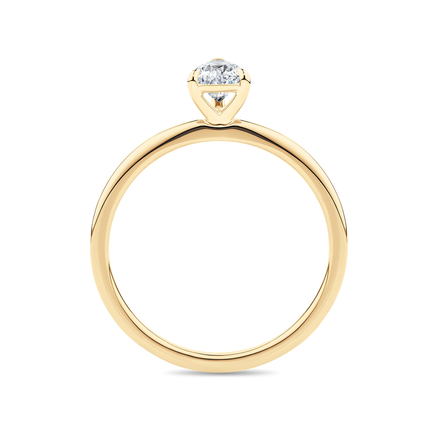 1917™ 0.50ct Diamond Pear Solitaire Engagement Ring in 18ct Yellow Gold