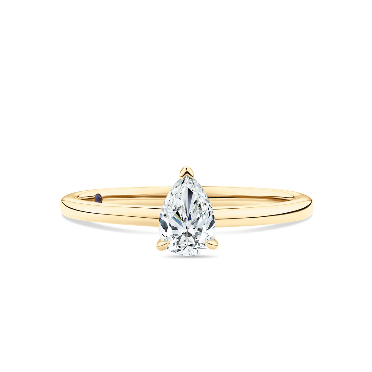 1917™ 0.50ct Diamond Pear Solitaire Engagement Ring in 18ct Yellow Gold