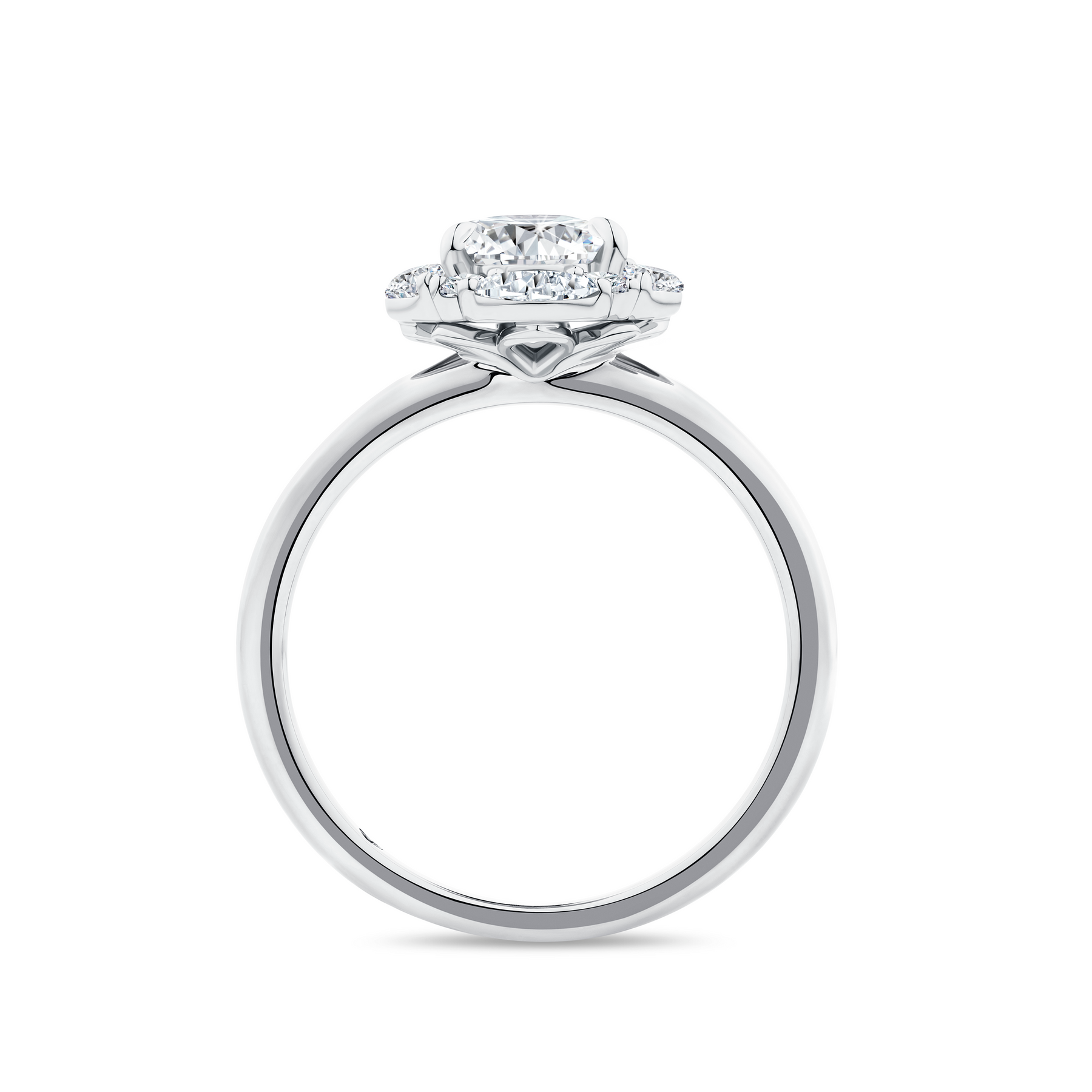 1917™ 1.72ct TW Diamond Vintage Pear Halo Engagement Ring in 18ct White Gold