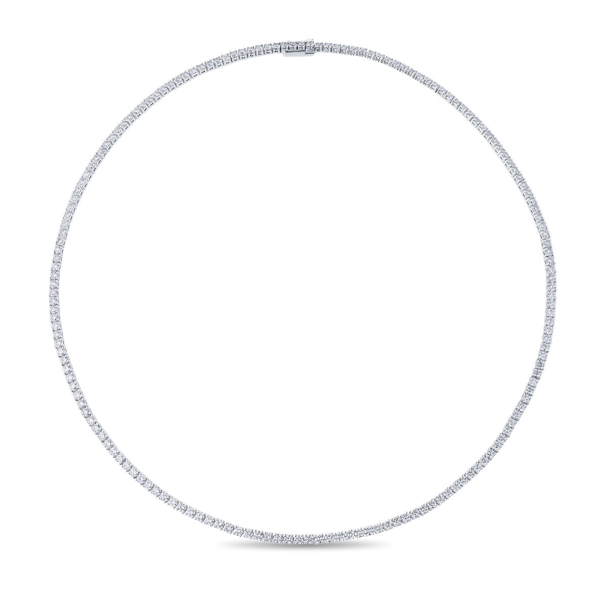 8.50ct TW Diamond Tennis Necklace in 18ct White Gold