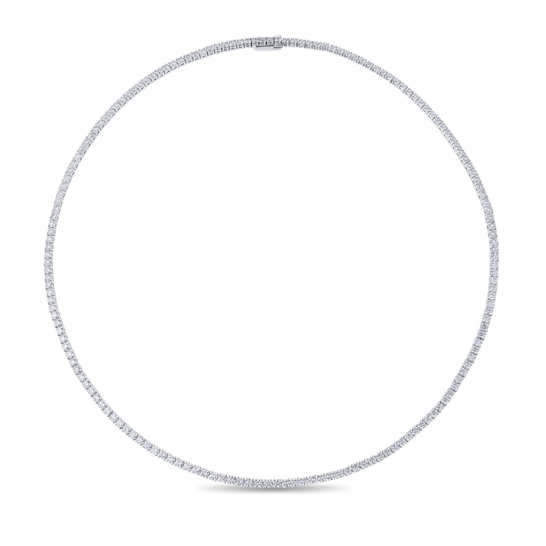 8.50ct TW Diamond Tennis Necklace in 18ct White Gold