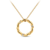 Diamond Necklace in 9ct Yellow Gold