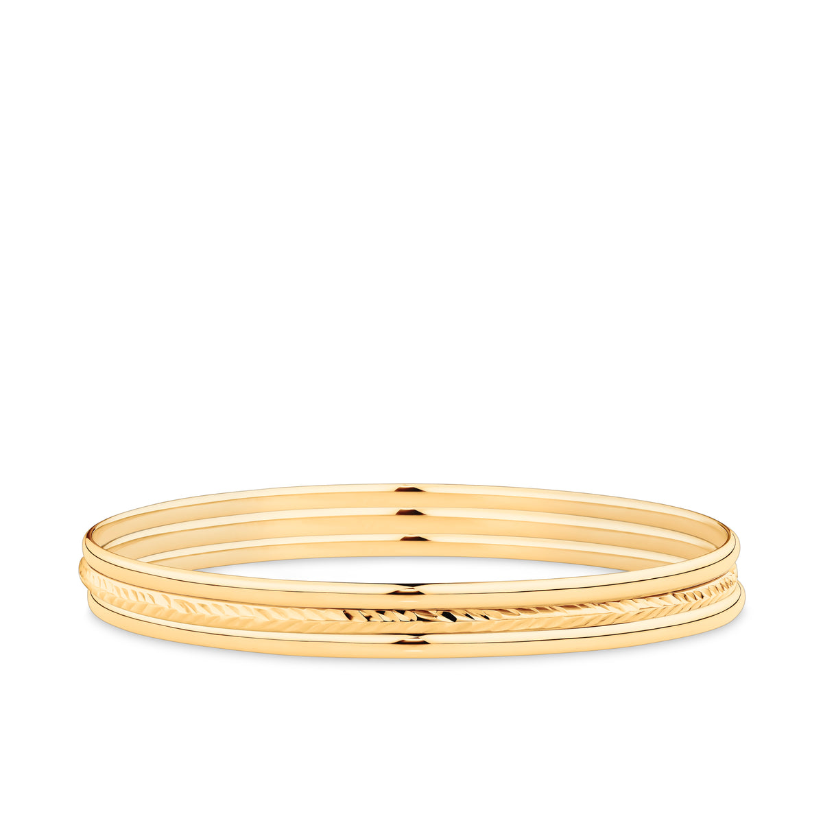 3 Bangle Set in 9ct Yellow Gold