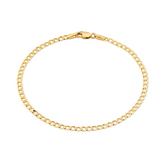 Flat Curb Link Bracelet in 18ct Yellow Gold