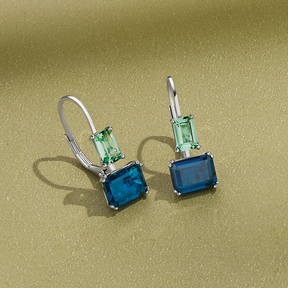 Cubic Zirconia Earrings in Sterling Silver Rhodium Plate