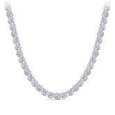 Cubic Zirconia Tennis Necklace in Sterling Silver