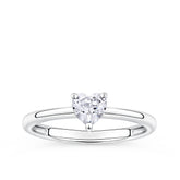 Heart Cubic Zirconia Ring in Sterling Silver