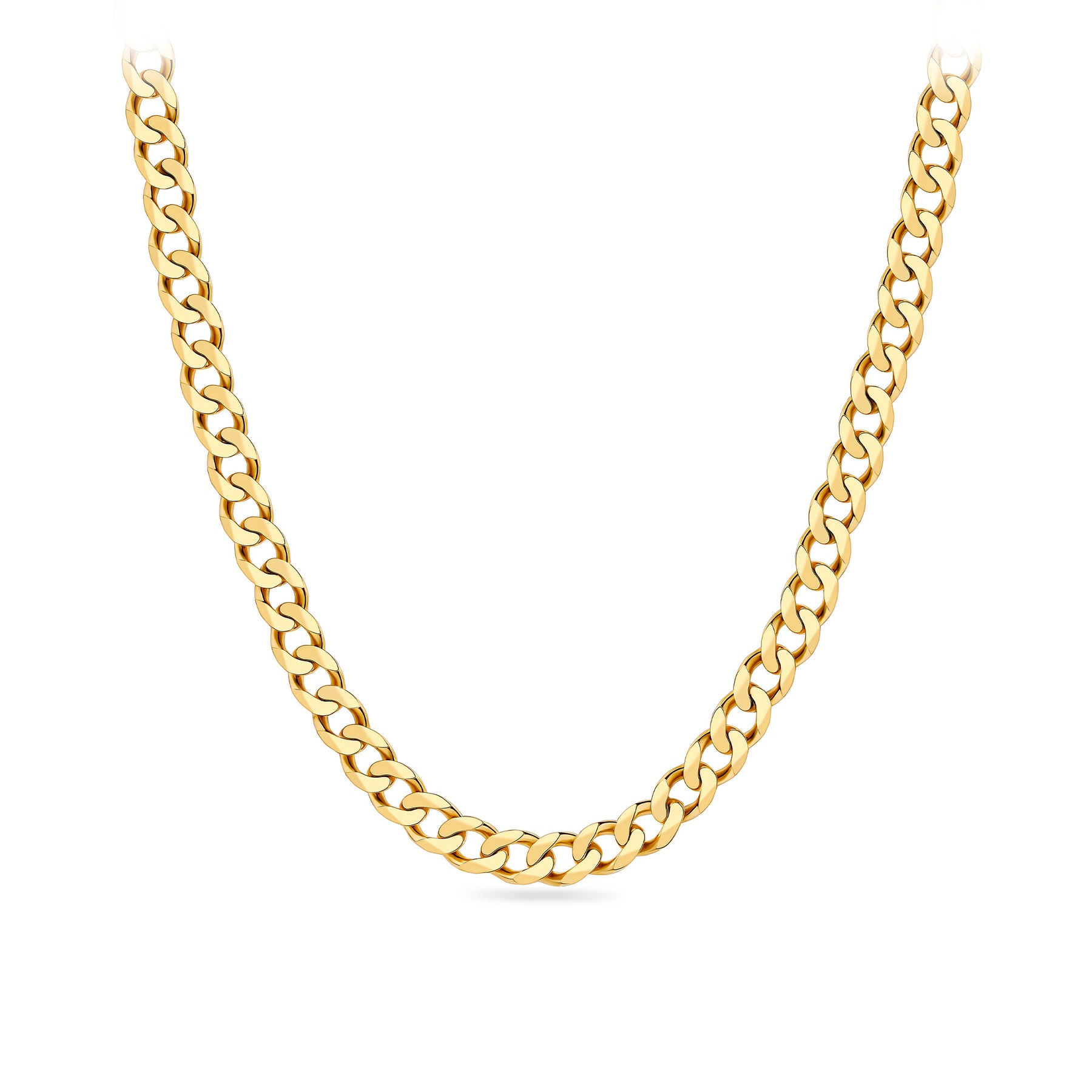 Solid Curb Link Chain in 9ct Yellow Gold