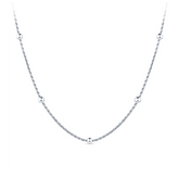 50cm Ball Station Chain Sterling Silver