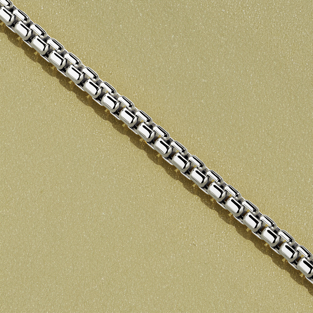 Solid Box Chain in Sterling Silver