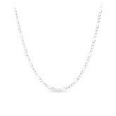 Polished Figaro Chain in Sterling Silver