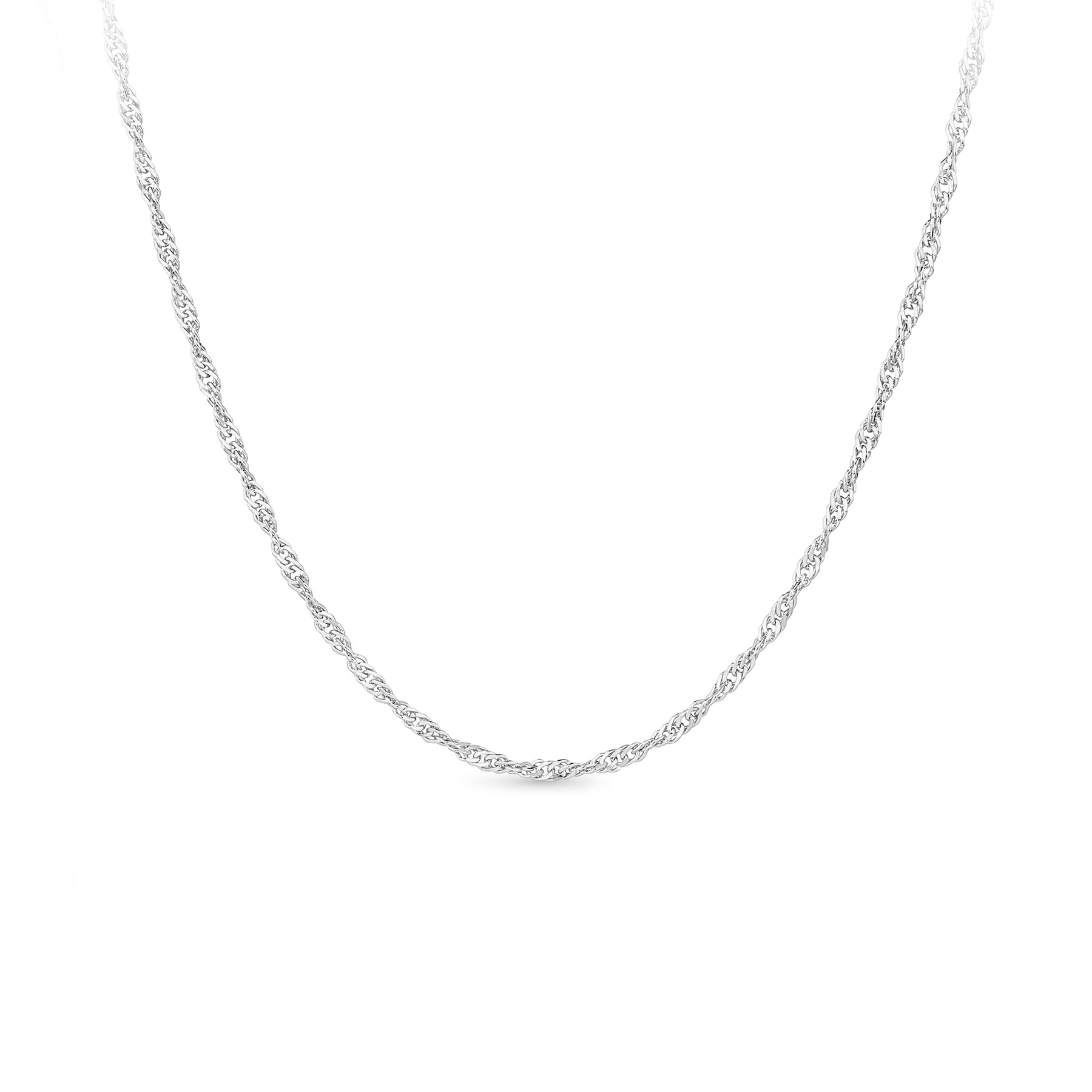 Polished Singapore Chain in Sterling Silver