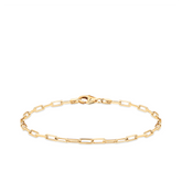 Paperclip Bracelet in 9ct Yellow Gold