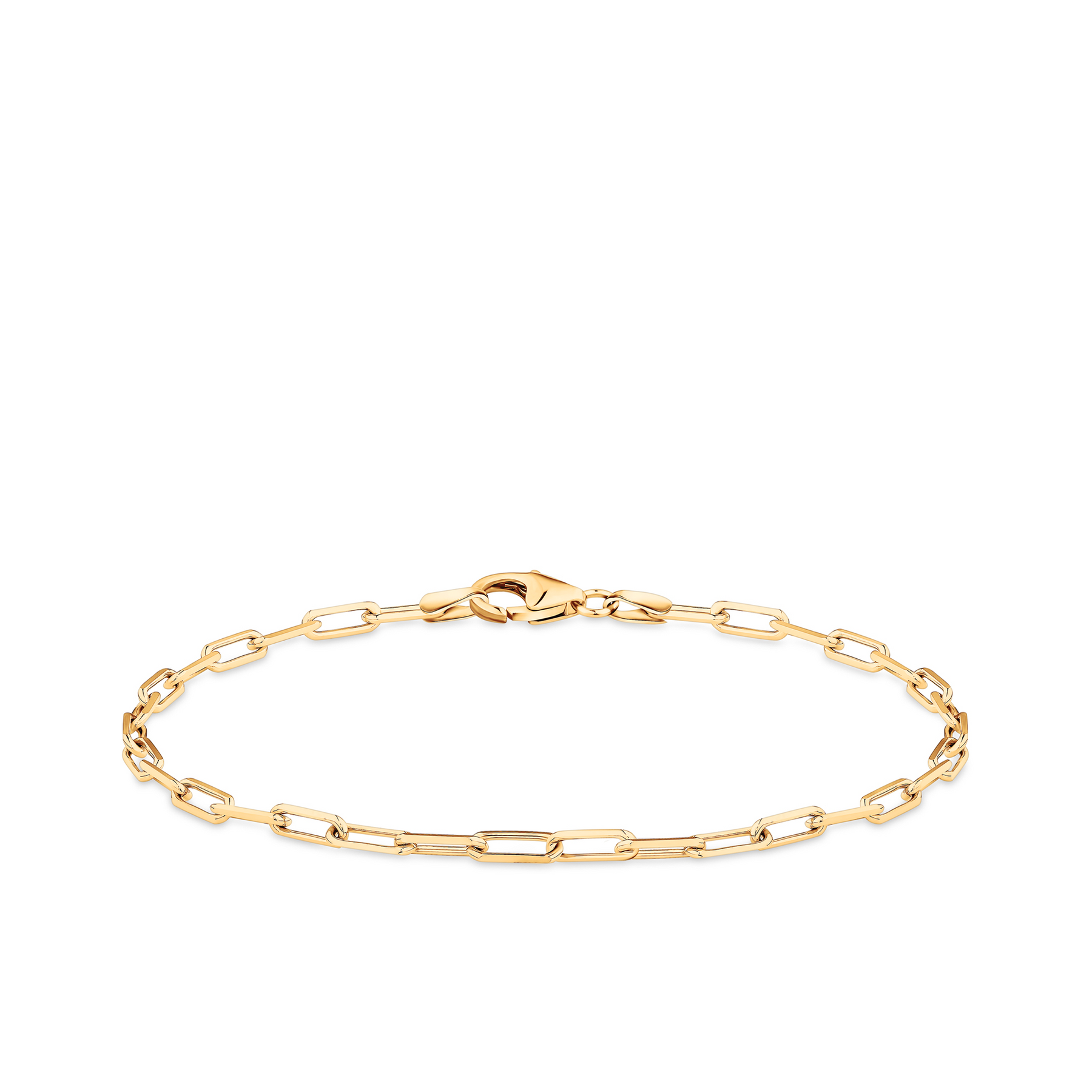 Paperclip Bracelet in 9ct Yellow Gold