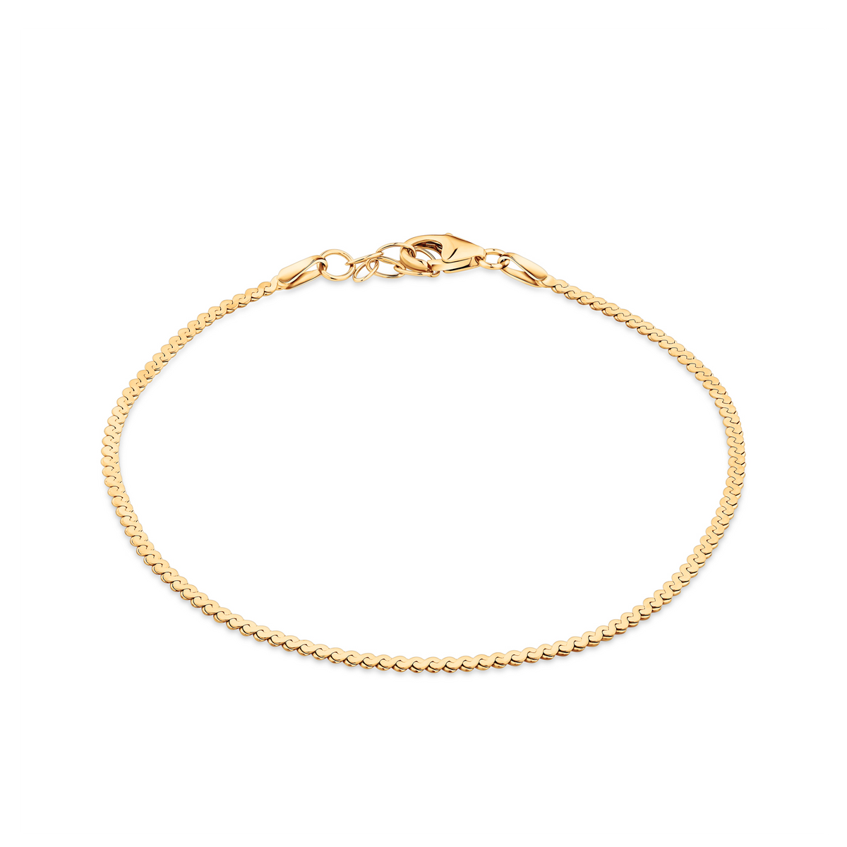 Serpentine Bracelet in 9ct Yellow Gold