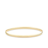 Solid Oval Bangle in 9ct Yellow Gold