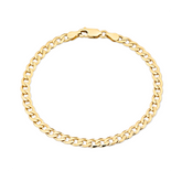 Solid Curb Link Bracelet in 9ct Yellow Gold