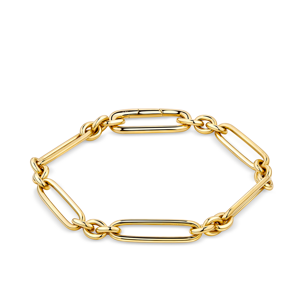 Solid Paperclip Bracelet in 9ct Yellow Gold