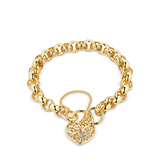 Solid Filigree Bracelet in 9ct Yellow Gold