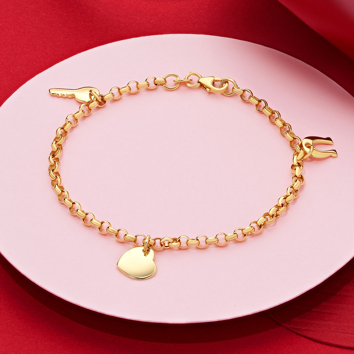 Luck Charm Bracelet in 9ct Yellow Gold