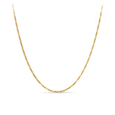 Polished Cable Link Chain in 9ct Yellow Gold