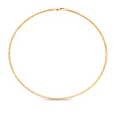 9ct Polished Yellow Gold Omega Memory Shape Chain Necklace