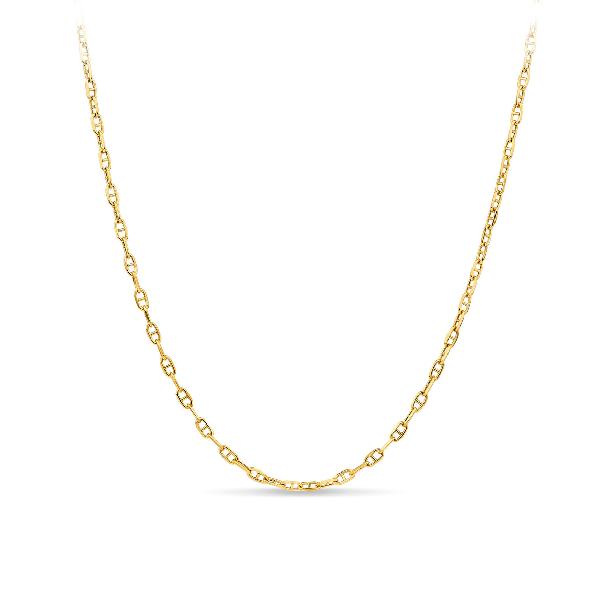 Solid Diamond Cut Chain in 9ct Yellow Gold