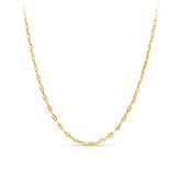 Solid Diamond Cut Chain in 9ct Yellow Gold