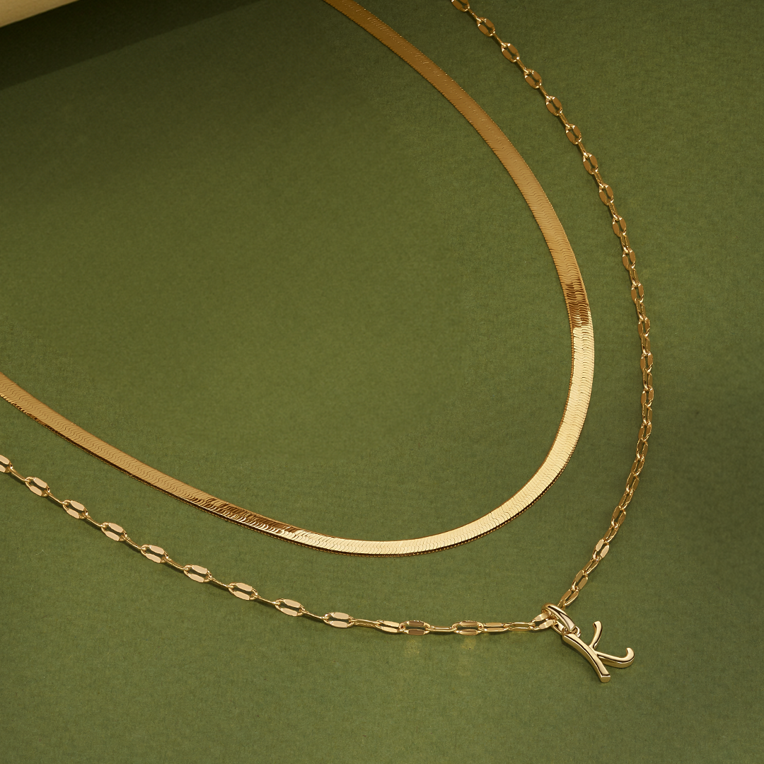 Herringbone Chain in 18ct Yellow Gold