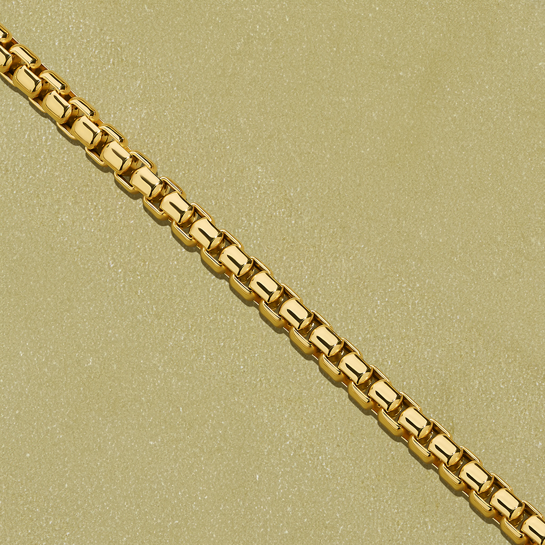 Semi-Solid Box Chain in 9ct Yellow Gold