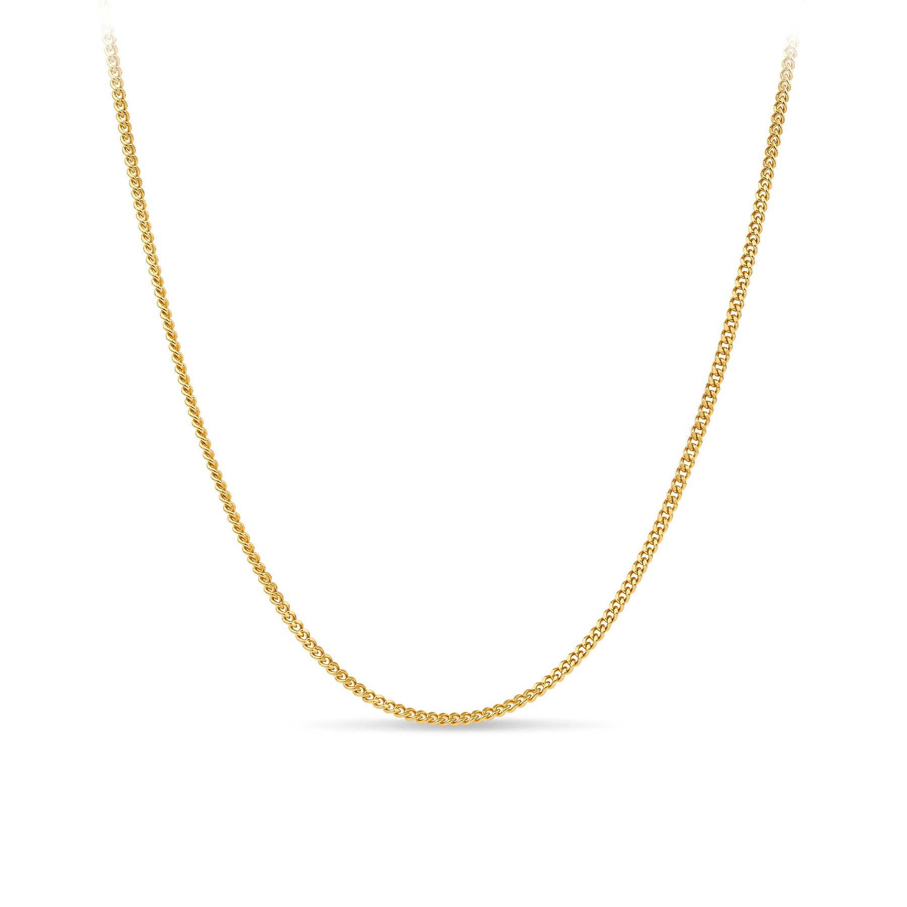 Solid Curb Link Chain in 9ct Yellow Gold