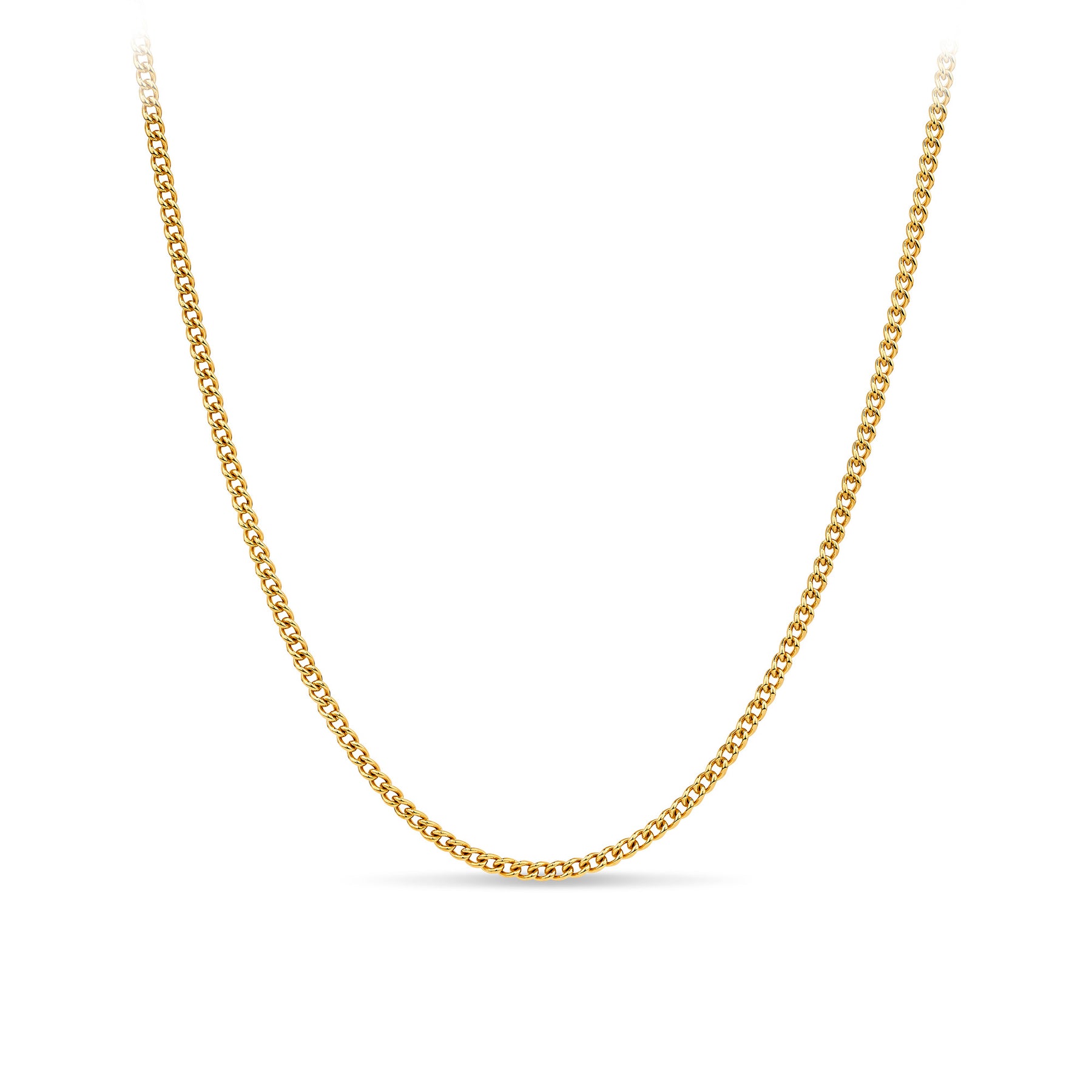 Solid Curb Link Chain in 9ct Yellow Gold