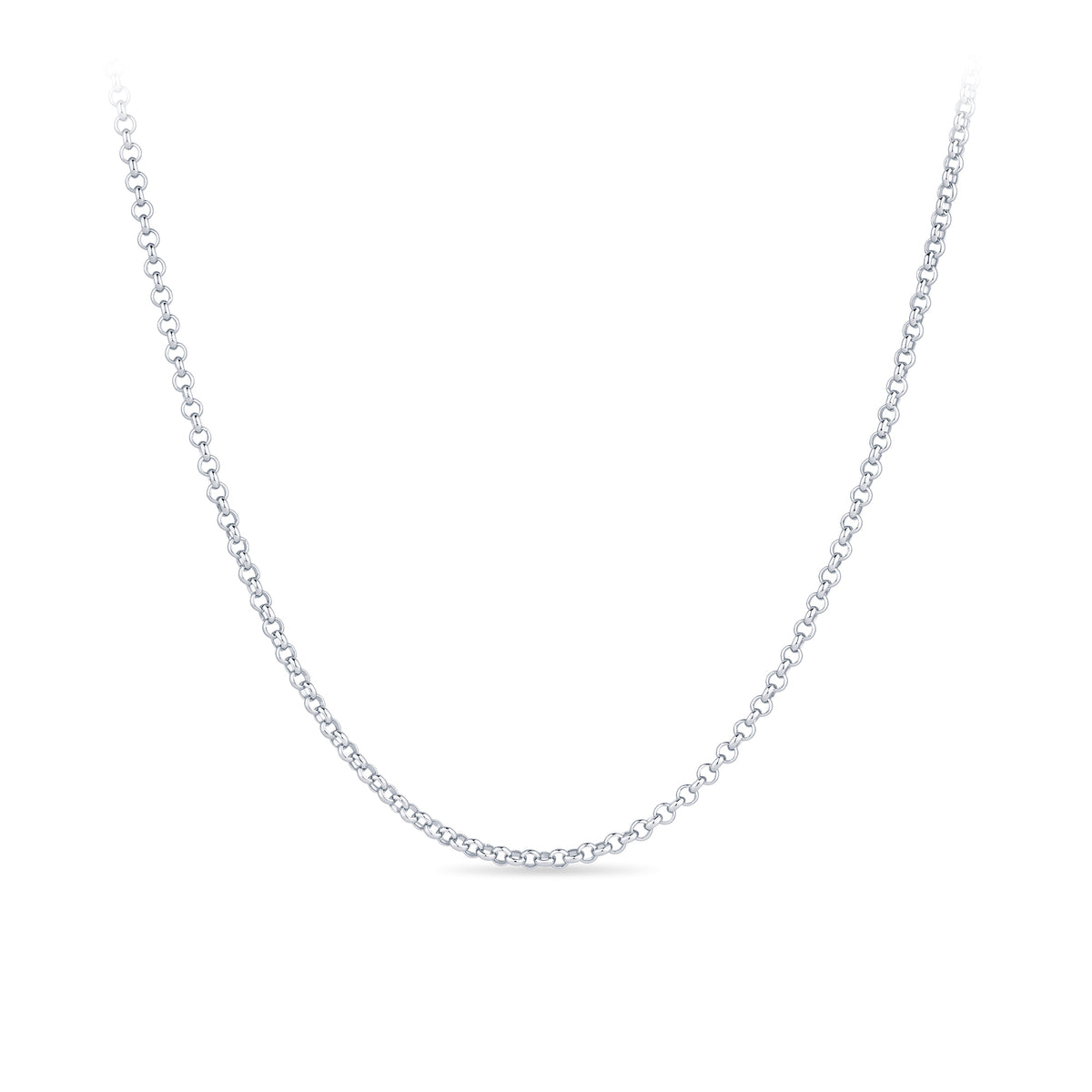 50cm Belcher Link Chain in 9ct White Gold