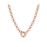 Solid Belcher Link Necklace in 9ct Rose Gold