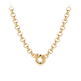 Solid Belcher Link Necklace in 9ct Yellow Gold