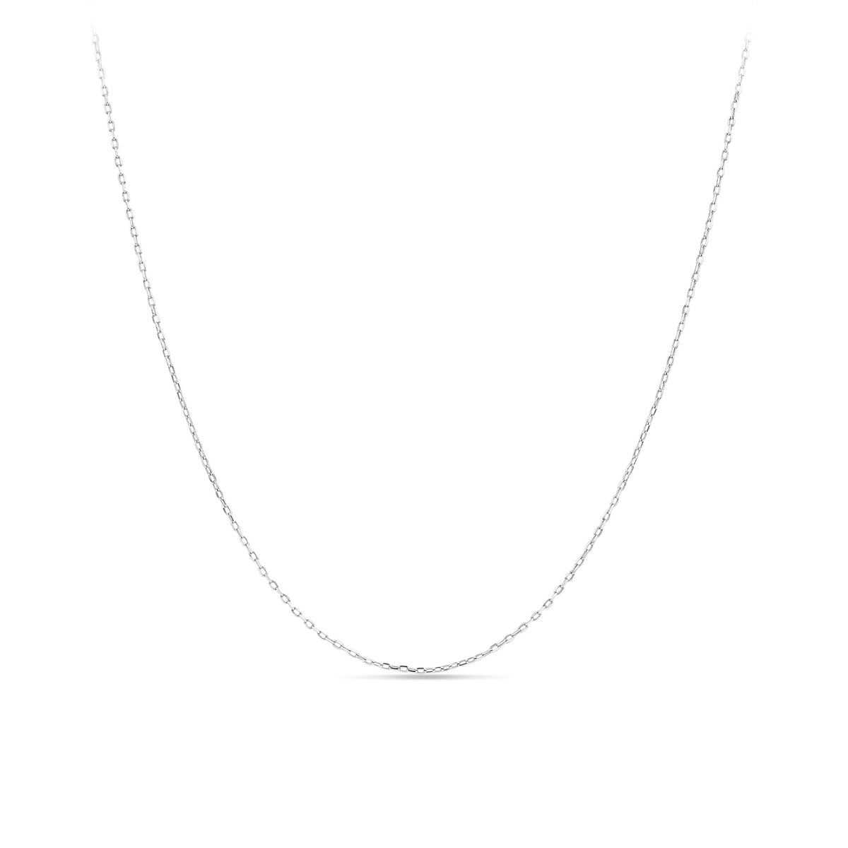 Cable Link Chain in 9ct White Gold