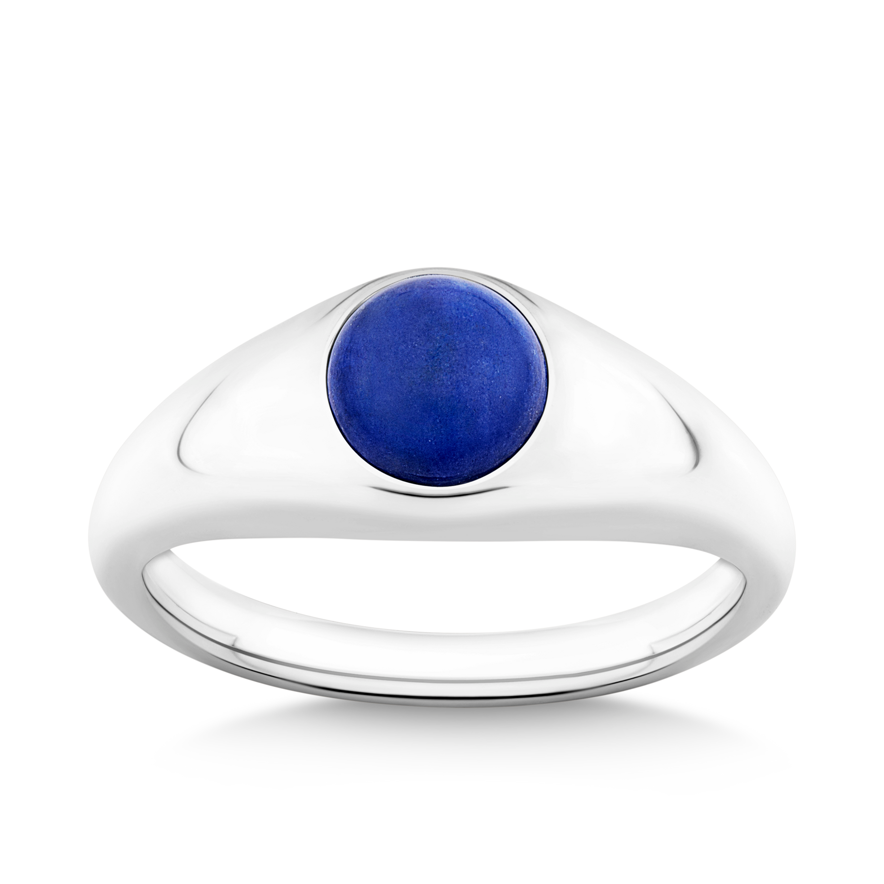 Blue Signet Ring in Sterling Silver