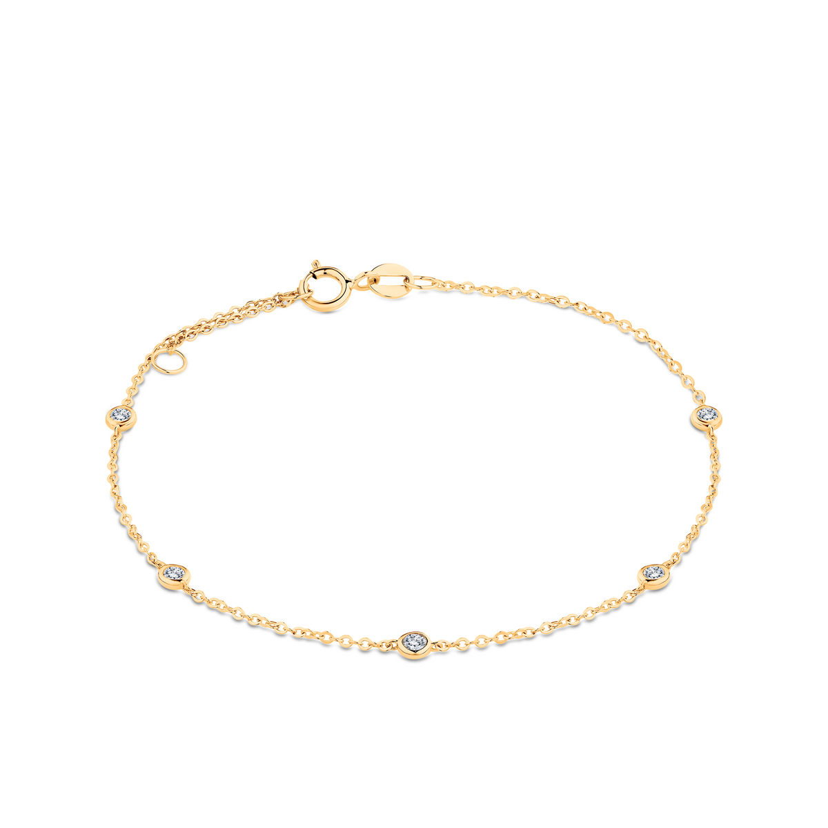 Cubic Zirconia Bracelet in 9ct Yellow Gold