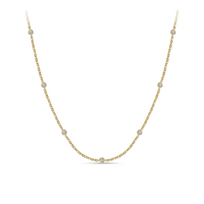 Cubic Zirconia Necklace in 9ct Yellow Gold