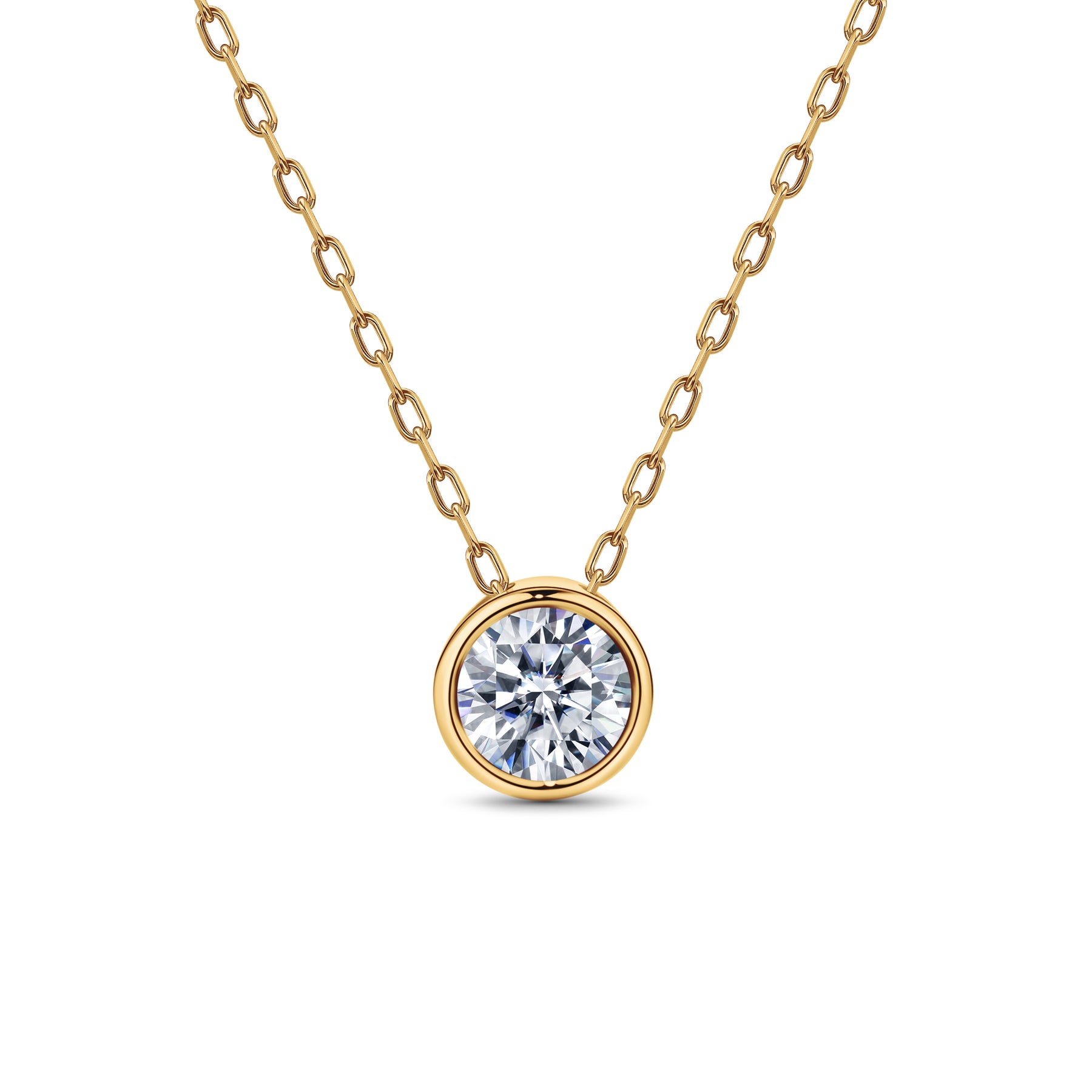 Cubic Zirconia Pendant in 9ct Yellow Gold