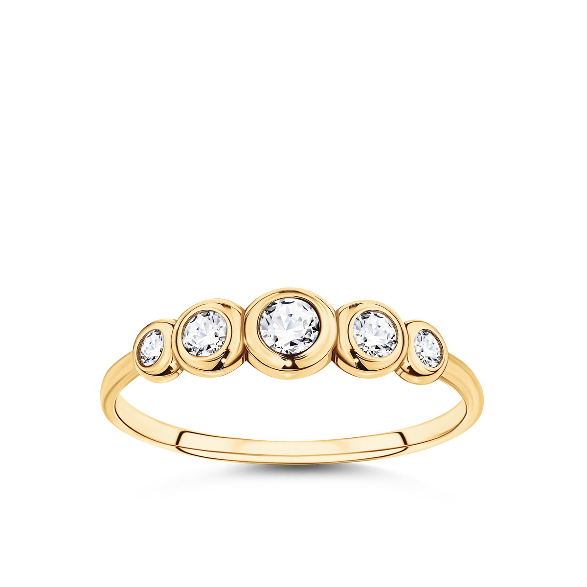 Cubic Zirconia Ring in 9ct Yellow Gold