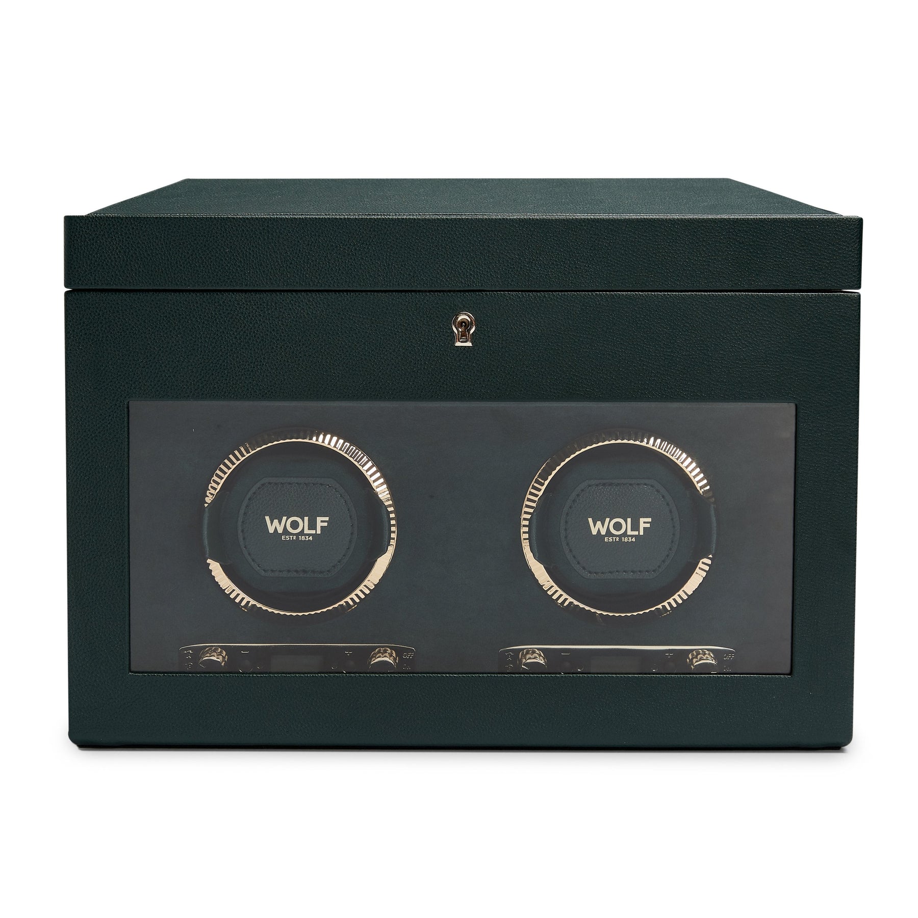 Wolf Brit Racing Green Double Watch Winder