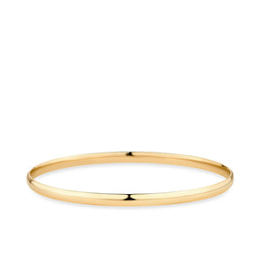 9ct Yellow Gold Solid Round Bangle 1.6mm - Wallace Bishop