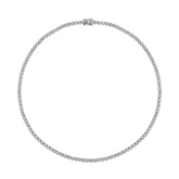 10.00ct TW Lab Grown Diamond Tennis Necklace in 18ct White Gold