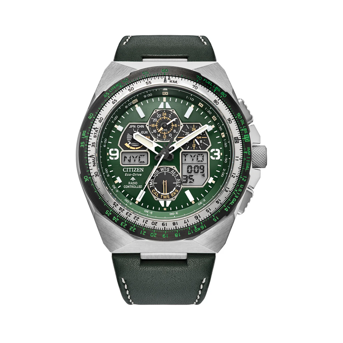 Citizen Men's Green Solar GMT Watch JY8147-01X